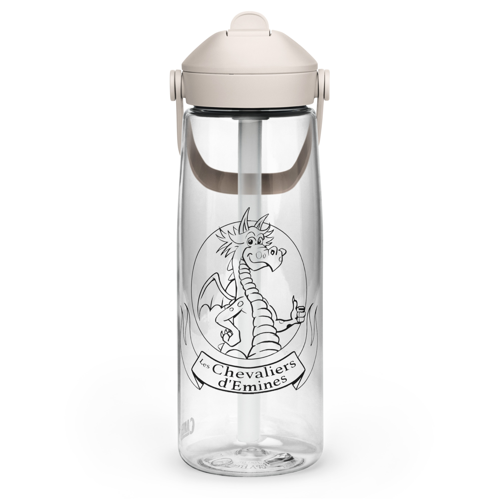 Gourde avec paille rétractable