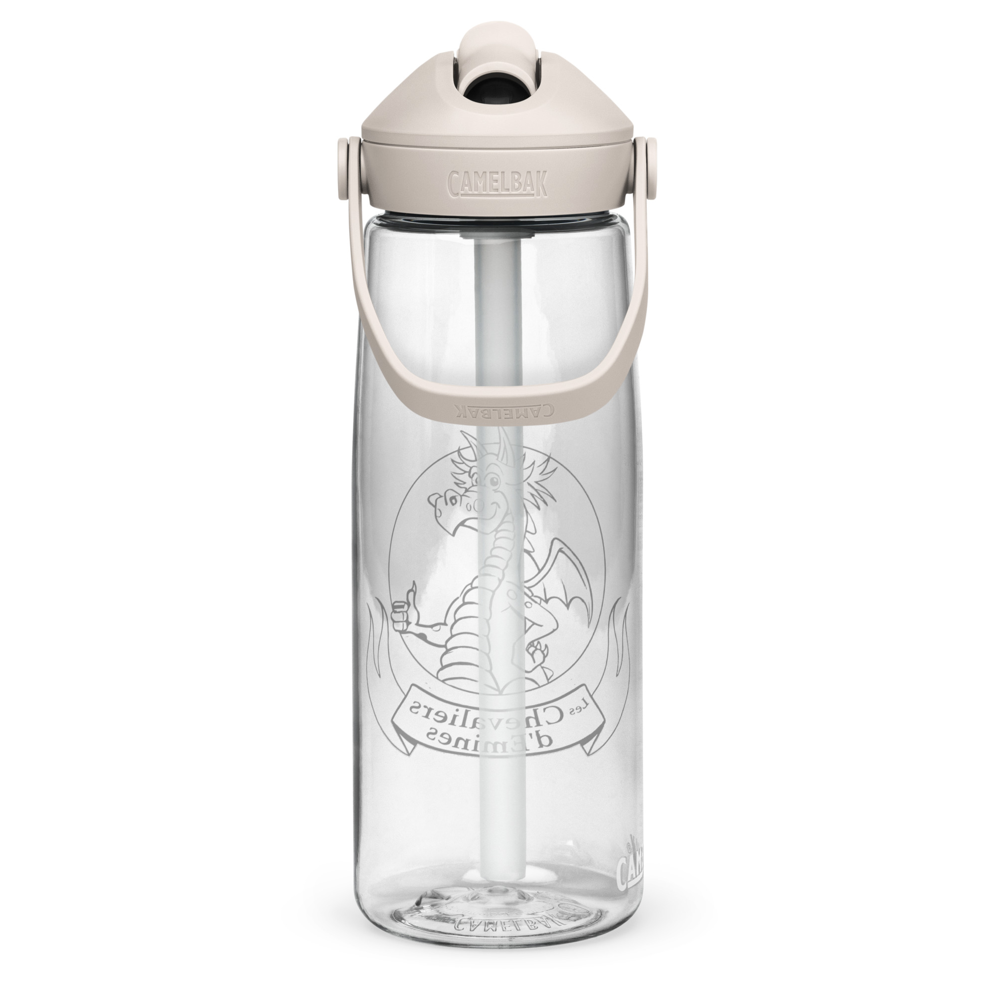 Gourde avec paille rétractable